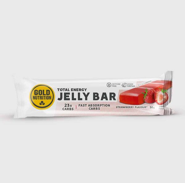 GoldNutrition Jelly Bar vitamins and supplements with colorful, fruit-flavored jelly bars in a clear container.