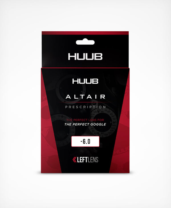 HUUB Altair Prescription Swim Lenses, smoke UV, anti-fog, left and right fit