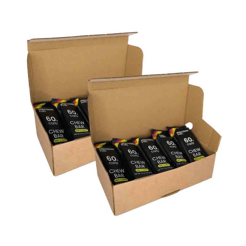 Single serve Precision Fuel & Hydration PF 60 Chew Bar with citrus flavor, showing the chewy energy bar packaging.