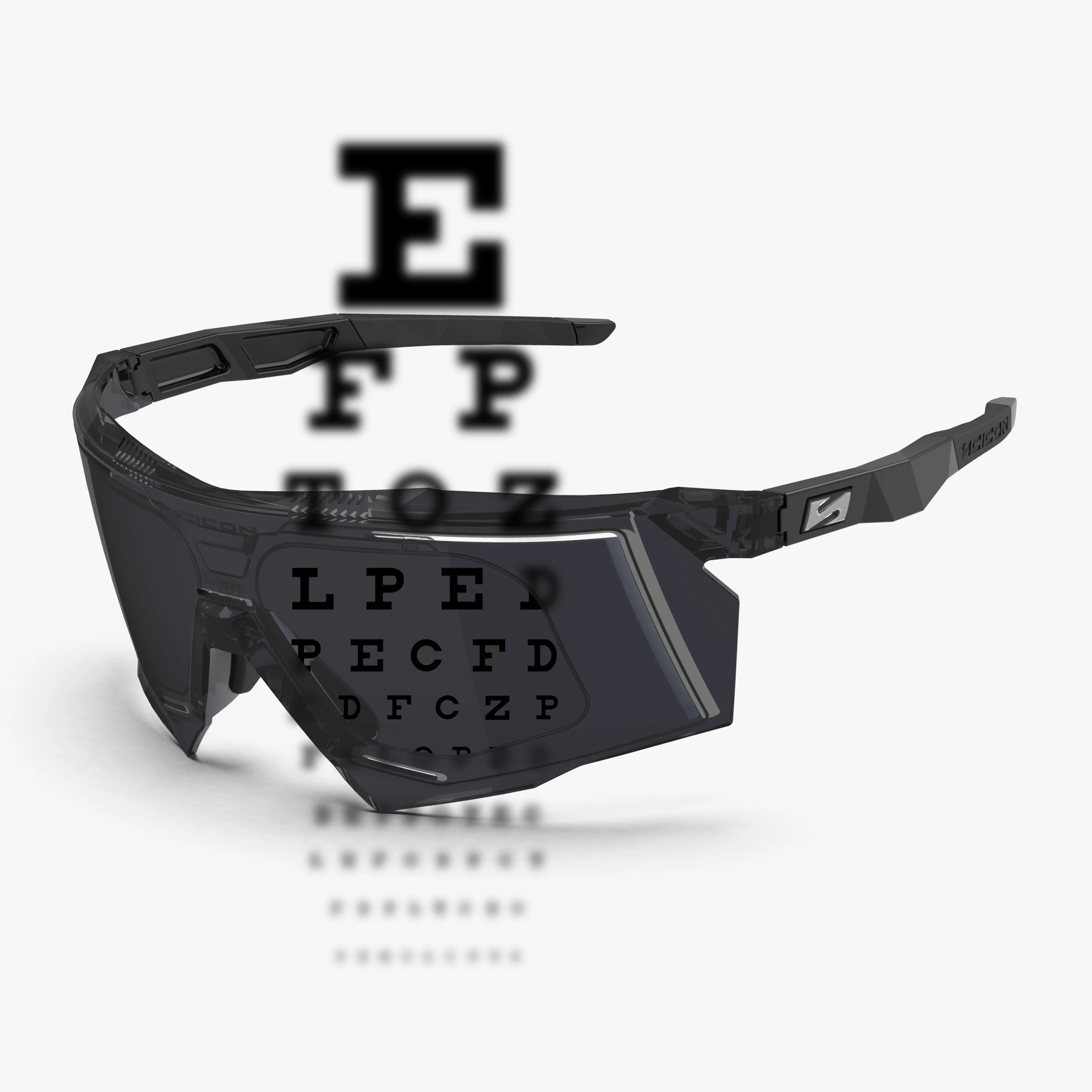 Scicon Aerostorm RX Sport Performance Sunglasses with optical insert and sleek black frame for active wear