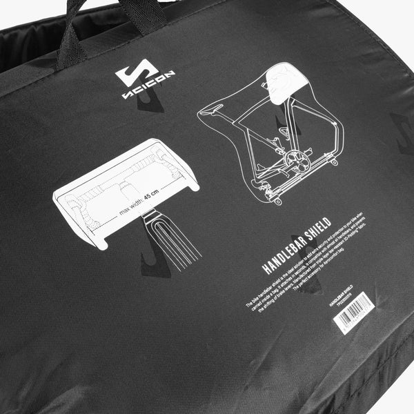 Scicon bicycle handlebar protector showing padded, durable material with secure straps for comfortable riding.