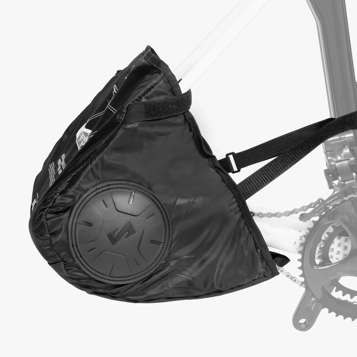 Scicon bicycle rear derailleur protector hood showing durable black rubber material on a bike component.