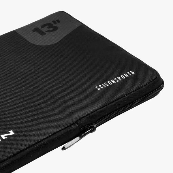 Black Scicon Classic 13-inch laptop sleeve case with padded interior and smooth zipper closure