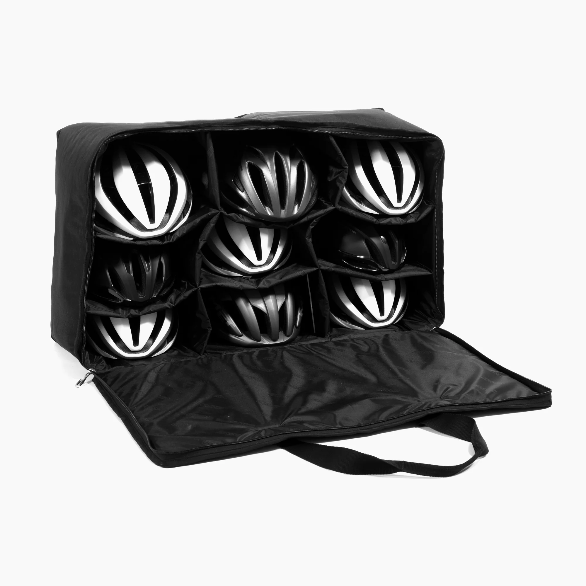 Scicon Cycling Helmet Bag 9X showing a compact, lightweight storage bag with a sleek design for protecting and carrying a cycling helmet.