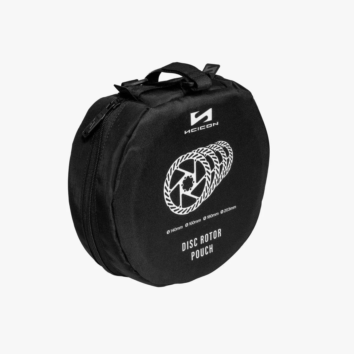 Scicon Disc Rotor Pouch for bike disc brakes, compact protective storage bag with zipper closure and durable material.