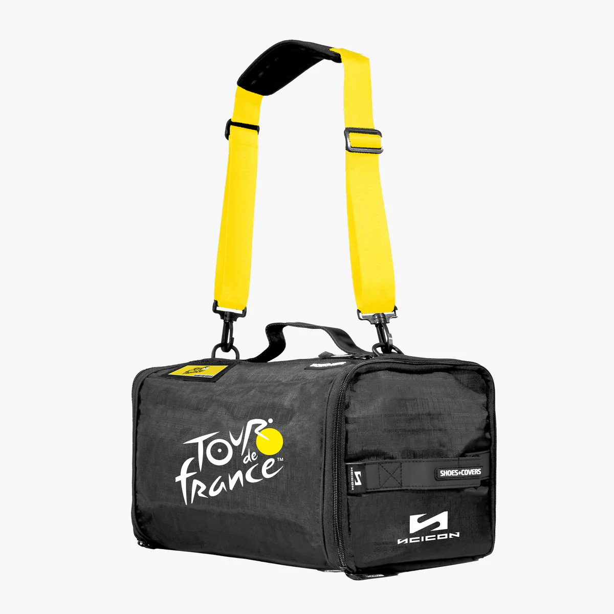 Scicon Essentials Cycling Kit Race Day Rain Bag shown with waterproof fabric, adjustable straps, and reflective details for cyclists.