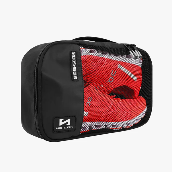 Scicon footwear storage bag with zipper closure, designed to organize and protect shoes during travel or storage.